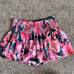 Lululemon Hot Hitter Secret Garden Rose Shorts Skort Skirt Size 4